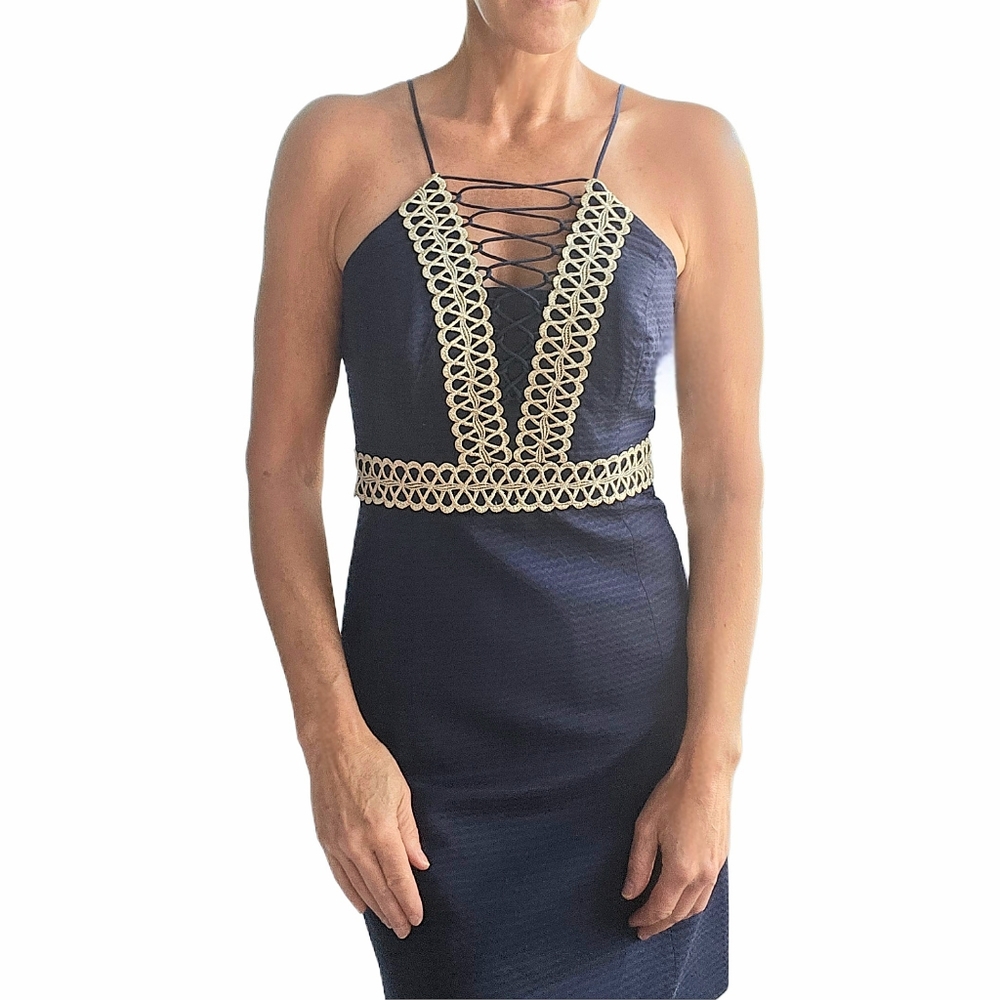 LILLY PULITZER Trista Shift Dress in True Navy